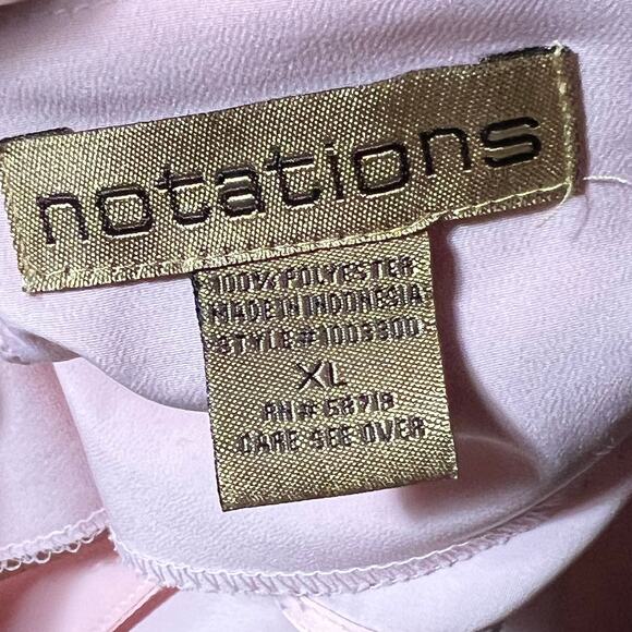 Vintage Notations Polyester Blouse Pink Sleeveless Professional Tank - Picture 8 of 8